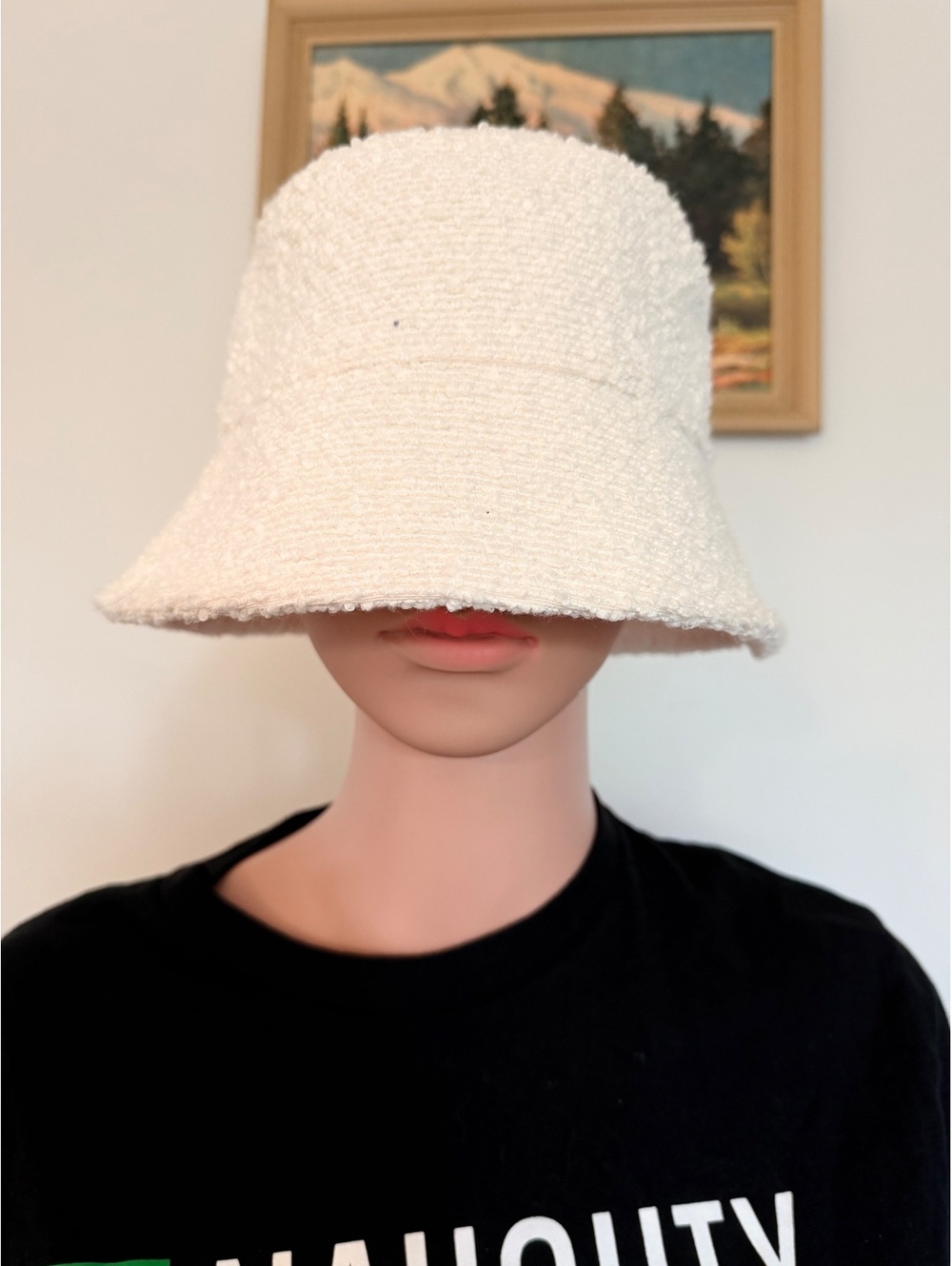 H&M Cream Textured Bucket Hat